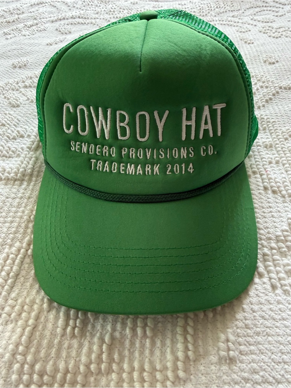 Sendero Provisions Co. Green 'Cowboy Hat' Mesh Trucker Cap
